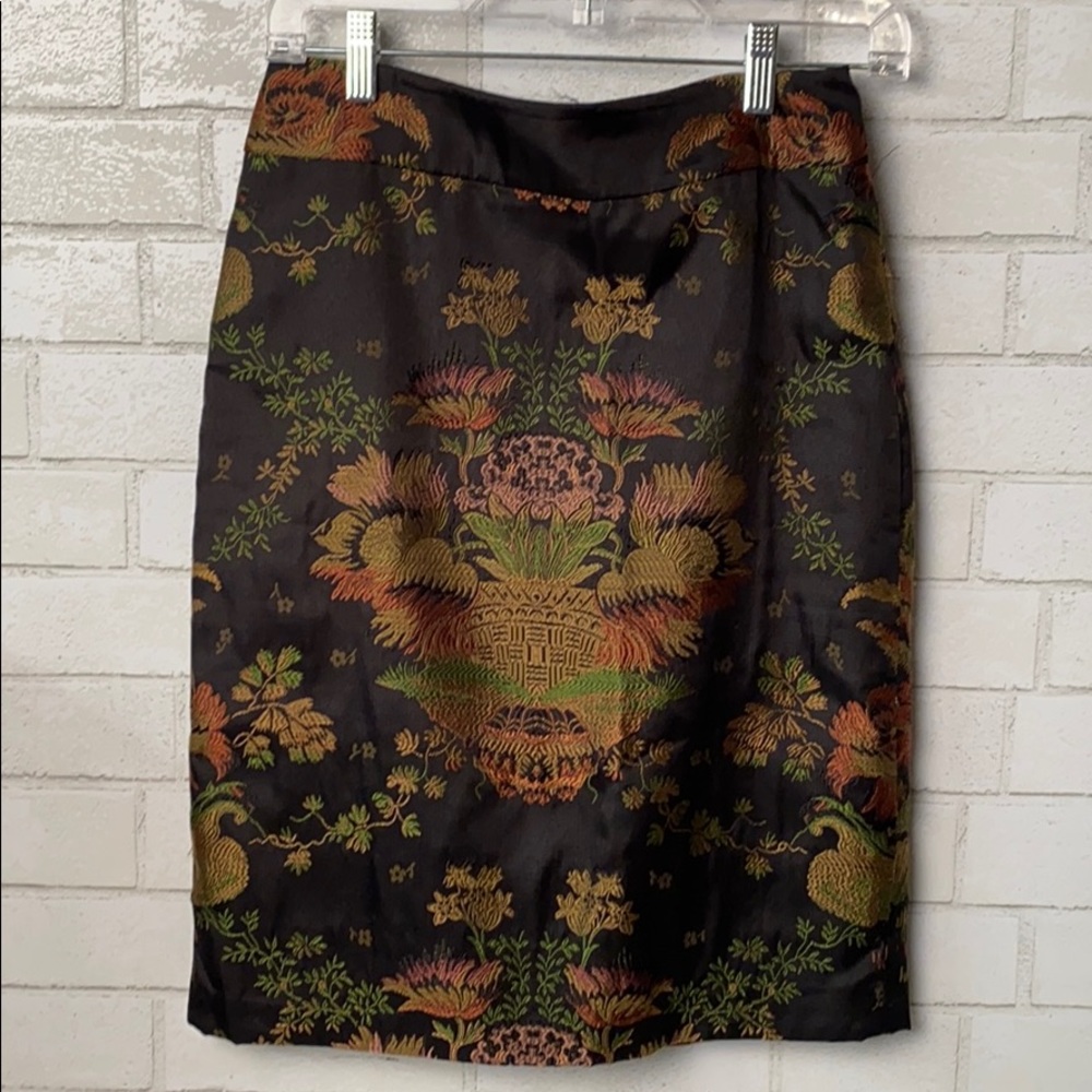 COPY - CAbi Chinoiserie Jacquard Pencil skirt 4 lined 737